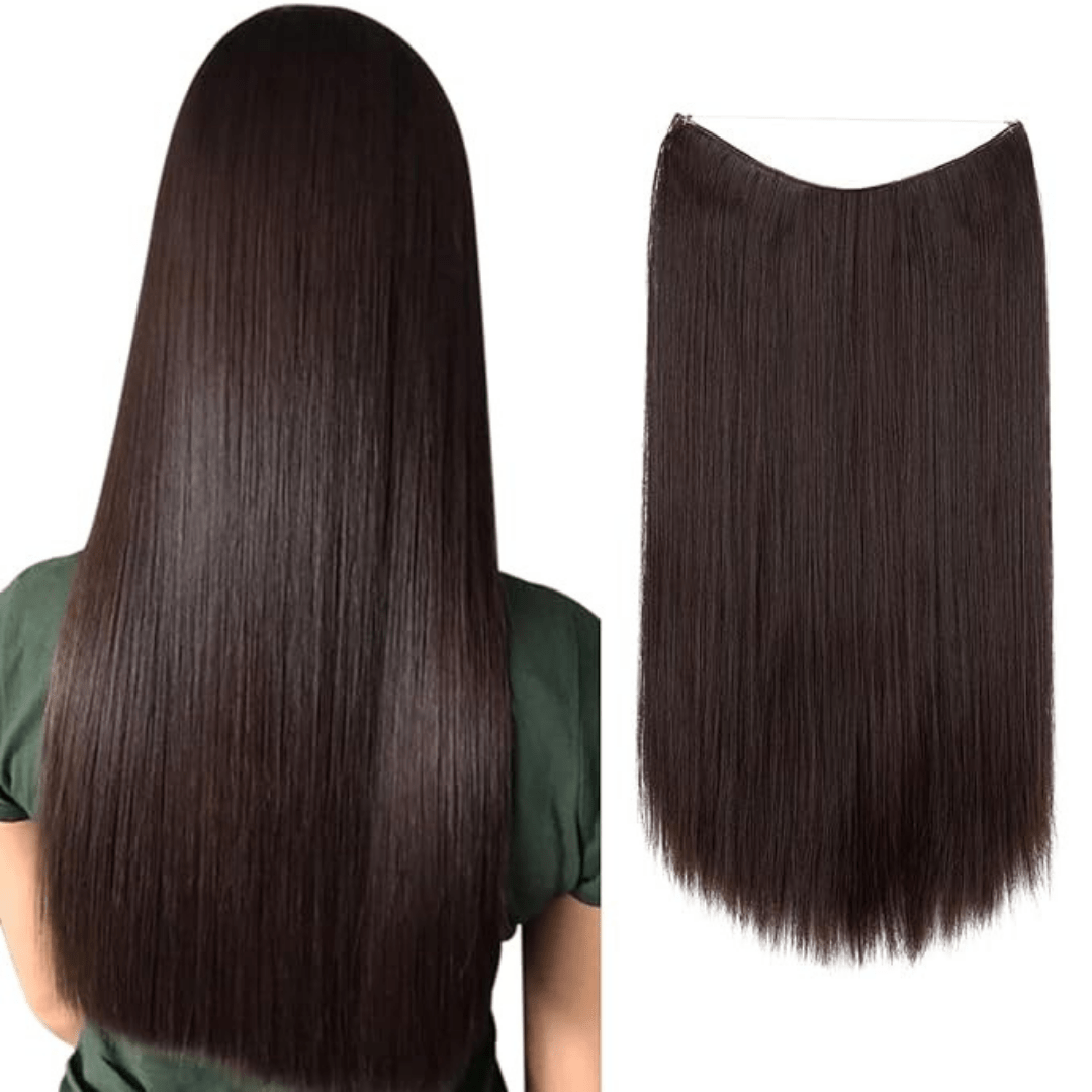 chestnut brown halo hair extensions