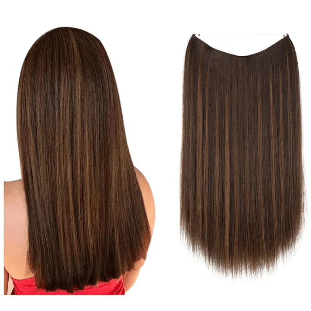 Dark Brown with Blonde Highlight Straight (16 Inch)
