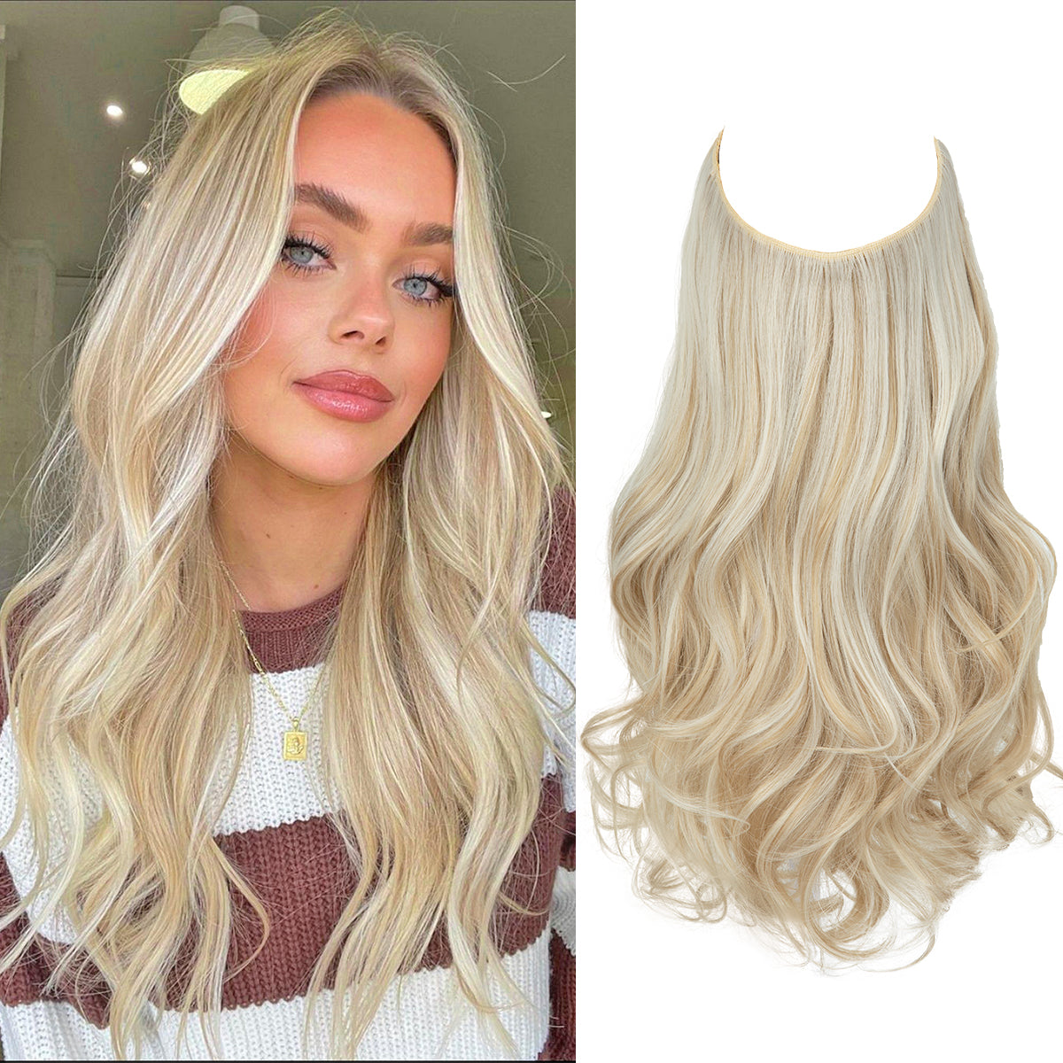 Cream Blonde Wavy (14 Inch)