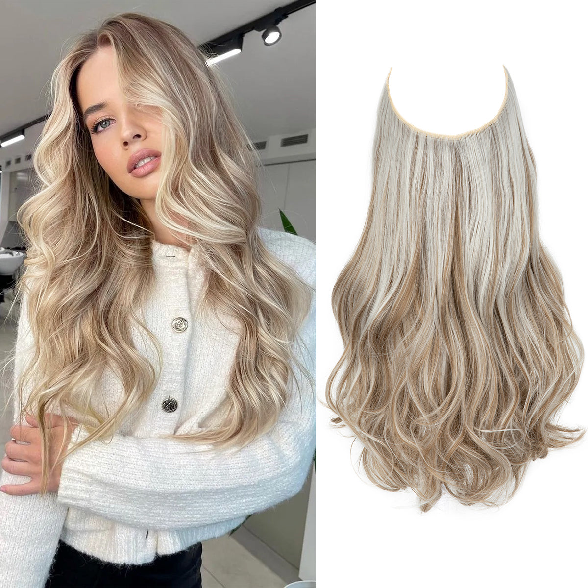 Ivory Blonde Wavy (22 Inch)